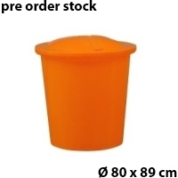 Bak Penampungan Air / Kolam Plastik Bulat 200 Liter Delta M-200 DT (Dengan Tutup), Ukuran D.80 x T.89 CM | Raja Plastik Indonesia