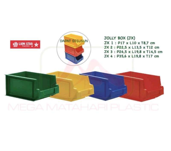 Bin Box Kotak Sparepart Plastik Lion Star JX-4 Jolly Box No. 400 | Raja Plastik Indonesia