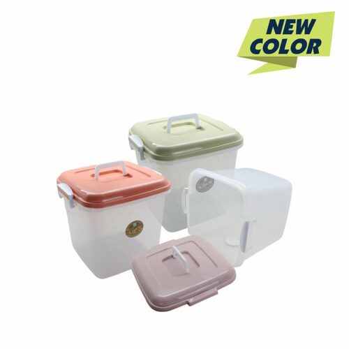 CONTAINER BOX PLASTIK CLARIS Q-BIC BOX DENGAN HANDLE 1056 RE | RAJA RAK INDONESIA