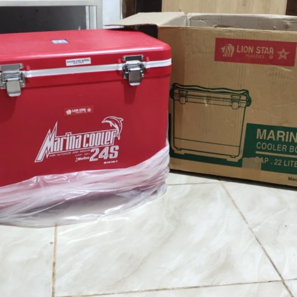 COOLER BOX 22 LITER / KOTAK PENDINGIN LION STAR I-18 MARINA 24S, Ukuran 445 x 263 x H 352 mm | Minimal Order 2 Pcs (1 Pack) | Raja Plastik Indonesia
