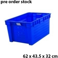 Container Box Plastik Industri 62 Liter Kirapac 7202 LBG Industrial Container Ukuran 62 x 43,5 x 32 cm | Raja Plastik Indonesia