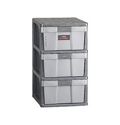 Container Lemari Plastik 3 Laci Lion Star CE-2 Capela Container M3 Ukuran 498 x 398 x H 708 mm | Raja Plastik Indonesia