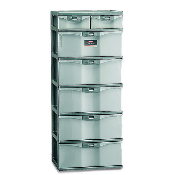 Container Lemari Plastik 6 Susun Lion Star PM-9 Primera Container SM5 Ukuran 510 x 430 x H 1235 mm | Raja Plastik Indonesia