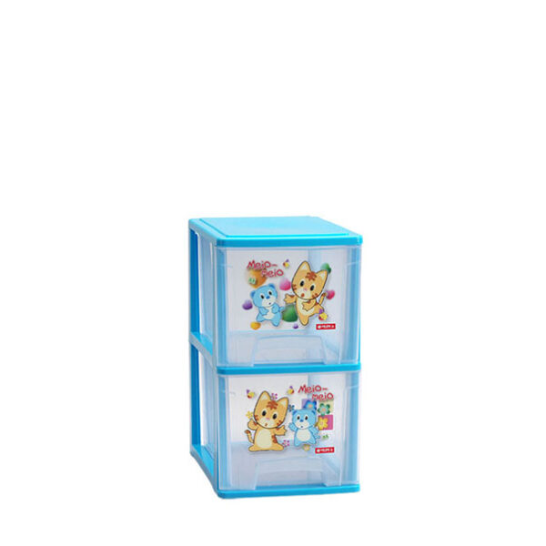 Container Mini Plastik 2 Laci Serbaguna Lion Star XC-38 Magnolia Container XL2 Ukuran 264 x 180 x H 328 mm | Raja Plastik Indonesia
