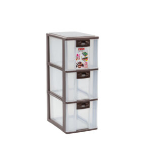 Container Mini Plastik 3 Laci Serbaguna Lion Star PR-23 Pressa Container XL3 Ukuran 264 x 180 x H 485 mm | Raja Plastik Indonesia