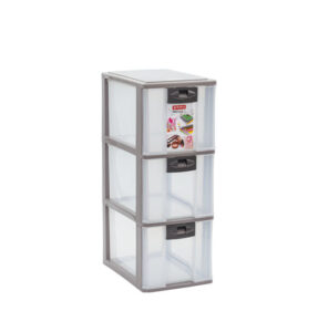 Container Mini Plastik 3 Laci Serbaguna Lion Star PR-23 Pressa Container XL3 Ukuran 264 x 180 x H 485 mm | Raja Plastik Indonesia