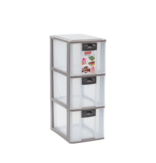 Container Mini Plastik 3 Laci Serbaguna Lion Star PR-23 Pressa Container XL3 Ukuran 264 x 180 x H 485 mm | Raja Plastik Indonesia