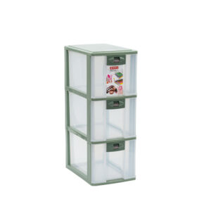 Container Mini Plastik 3 Laci Serbaguna Lion Star PR-23 Pressa Container XL3 Ukuran 264 x 180 x H 485 mm | Raja Plastik Indonesia 