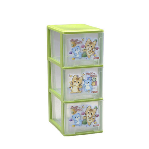 Container Mini Plastik 3 Laci Serbaguna Lion Star XC-39 Magnolia Container XL3 Ukuran 264 x 180 x H 485 mm | Raja Plastik Indonesia