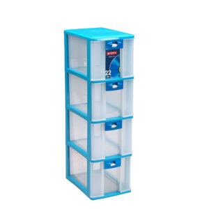 Container Mini Plastik 4 Laci Serbaguna Lion Star PR-24 Pressa Container XL4 Ukuran 264 x 180 x H 640 mm | Raja Plastik Indonesia
