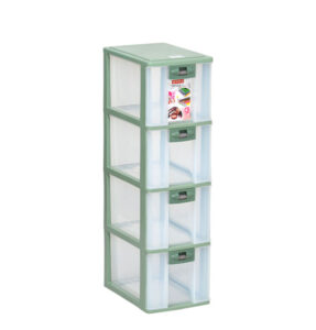 Container Mini Plastik 4 Laci Serbaguna Lion Star PR-24 Pressa Container XL4 Ukuran 264 x 180 x H 640 mm | Raja Plastik Indonesia