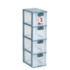 Container Mini Plastik 4 Laci Serbaguna Lion Star PR-24 Pressa Container XL4 Ukuran 264 x 180 x H 640 mm | Raja Plastik Indonesia
