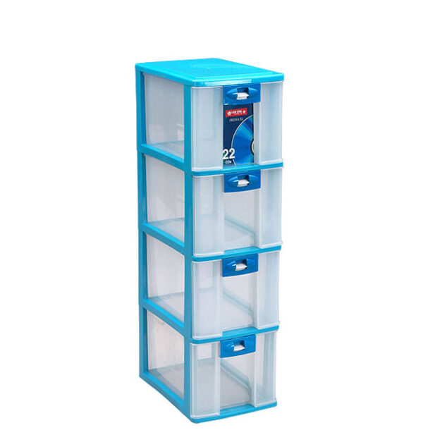 Container Mini Plastik 4 Laci Serbaguna Lion Star PR-24 Pressa Container XL4 Ukuran 264 x 180 x H 640 mm | Raja Plastik Indonesia