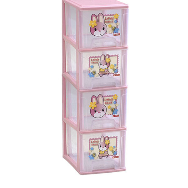 Container Mini Plastik 4 Laci Serbaguna Lion Star XC-40 Magnolia Container XL4 Ukuran 264 x 180 x H 640 mm | Raja Plastik Indonesia