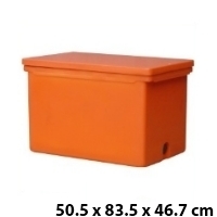 Cooler Box Besar / Kotak Pendingin Orange 100 Liter Delta Cooler PC-100 Ukuran 83.5 x 50.5 x 46.7 cm | Raja Plastik Indonesia