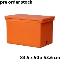 Cooler Box Besar / Kotak Pendingin Orange 120 Liter Delta Cooler PC-120 Ukuran 83.5 x 50 x 53.8 cm | Raja Plastik Indonesia