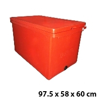 Cooler Box Besar / Kotak Pendingin Orange 210 Liter Delta Cooler PC-210 Ukuran 97.5 x 58 x 60 cm | Raja Plastik Indonesia