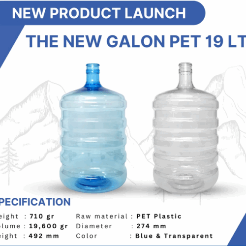 PRODUKSI GALON PLASTIK PET 19 LITER – TAHAN LAMA & AMAN UNTUK AIR MINUM | RAJA PLASTIK INDONESIA