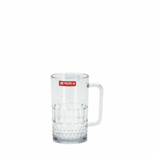 Gelas Plastik Bening Lion Star GC-87 Fresco Glass 450 ml w/ Handle Ukuran 106 x 77 x H 133 mm | Raja Plastik Indonesia