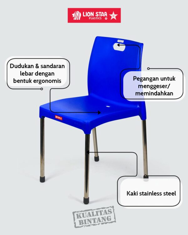 Kursi Plastik Sandaran Lion Star Tipe EC-39 Sorrento Chair: Berkualitas untuk Berbagai Kebutuhan