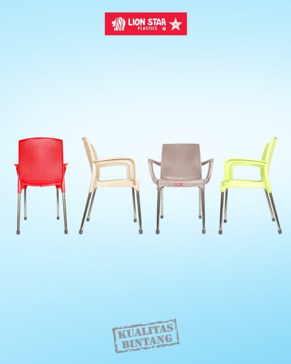 Kursi Plastik Sandaran Lion Star EC-38 Amalfi Chair (9) KURSI PLASTIK SANDARAN LION STAR EC-38 AMALFI CHAIR (MOTIF ROTAN): Kursi Plastik Modern Motif Rotan yang Elegan dan Nyaman