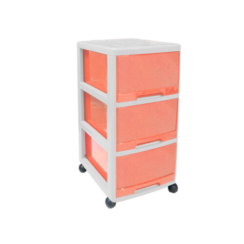 LEMARI LACI DRAWER CABINET CLARIS PRINCIA 3 L+RODA PKD-3R RE | RAJA PLASTIK INDONESIA