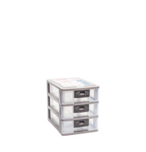 Laci Plastik Mini Serbaguna 3 Susun Lion Star PR-3 Pressa Maxi Container M3 Ukuran 264 x 180 x H 220 mm | Raja Plastik Indonesia