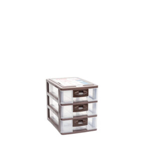 Laci Plastik Mini Serbaguna 3 Susun Lion Star PR-3 Pressa Maxi Container M3 Ukuran 264 x 180 x H 220 mm | Raja Plastik Indonesia