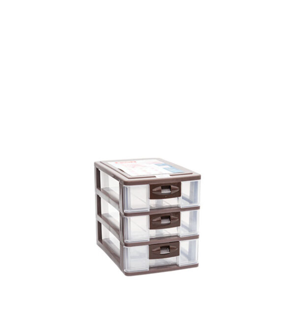Laci Plastik Mini Serbaguna 3 Susun Lion Star PR-3 Pressa Maxi Container M3 Ukuran 264 x 180 x H 220 mm | Raja Plastik Indonesia