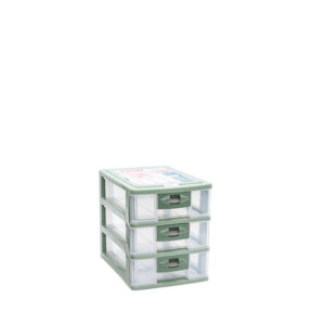 Laci Plastik Mini Serbaguna 3 Susun Lion Star PR-3 Pressa Maxi Container M3 Ukuran 264 x 180 x H 220 mm | Raja Plastik Indonesia