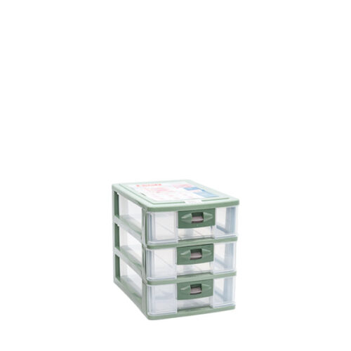 Laci Plastik Mini Serbaguna 3 Susun Lion Star PR-3 Pressa Maxi Container M3 Ukuran 264 x 180 x H 220 mm | Raja Plastik Indonesia