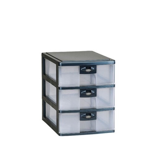 Laci Plastik Mini Serbaguna 3 Susun Lion Star PR-33 Pressa Container A4 Ukuran 340 x 250 x H 305 mm | Raja Plastik Indonesia