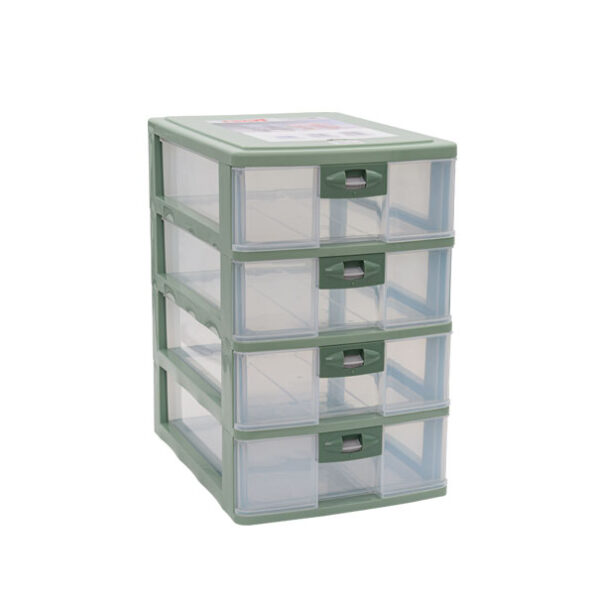 Laci Plastik Mini Serbaguna 4 Susun Lion Star PR-34 Pressa Container A4 Ukuran 340 X 250 X H 400 mm | Raja Plastik Indonesia