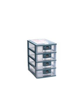 Laci Plastik Mini Serbaguna 4 Susun Lion Star PR-4 Pressa Maxi Container M4 Ukuran 264 x 180 x H 290 mm | Raja Plastik Indonesia