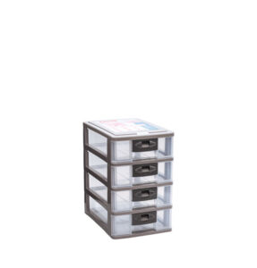 Laci Plastik Mini Serbaguna 4 Susun Lion Star PR-4 Pressa Maxi Container M4 Ukuran 264 x 180 x H 290 mm | Raja Plastik Indonesia