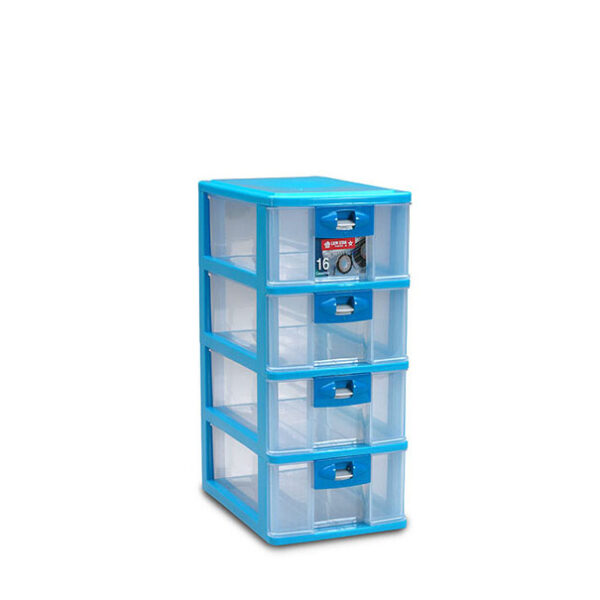 Laci Plastik Mini Serbaguna 4 Susun Lion Star PR-8 Pressa Maxi Container L4 Ukuran 264 x 180 x H 385 mm | Raja Plastik Indonesia