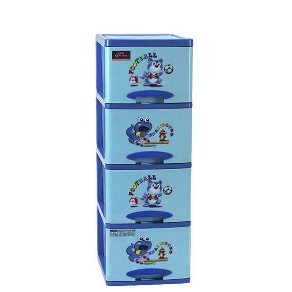 Lemari Baju Anak Plastik 4 Laci Lion Star XC-34 Centro Container 4 Stacks (KD) Ukuran 510 x 400 x H 1150 mm | Raja Plastik Indonesia