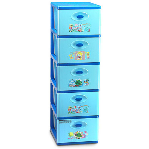 Lemari Baju Anak Plastik 5 Laci Lion Star XC-25 Exso Container L5 (KD) Ukuran 498 x 398 x H 1303 mm | Raja Plastik Indonesia