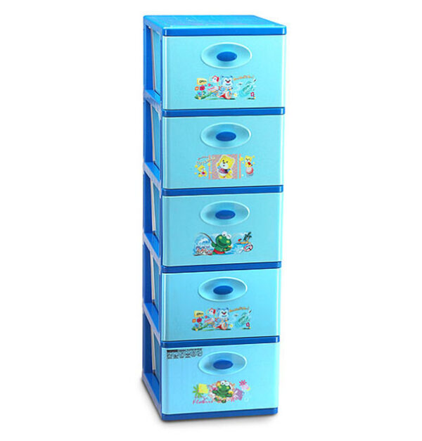 Lemari Baju Anak Plastik 5 Laci Lion Star XC-25 Exso Container L5 (KD) Ukuran 498 x 398 x H 1303 mm | Raja Plastik Indonesia