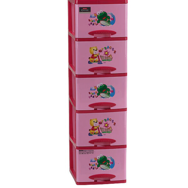 Lemari Baju Anak Plastik 5 Laci Lion Star XC-35 Centro Container 5 Stacks (KD) Ukuran 510 x 400 x H 1425 mm | Raja Plastik Indonesia