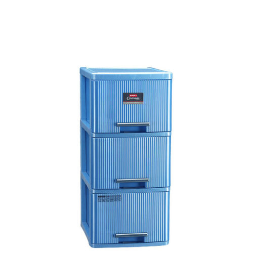 Lemari Baju Plastik 3 Susun Lion Star XC-28 Axis Container 3 Stacks (KD) Ukuran 510 x 400 x H 870 mm | Raja Plastik Indonesia