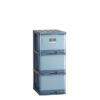 Lemari Baju Plastik 3 Susun Lion Star XC-6 Excel Container L3 (KD) Ukuran 500 x 400 x H 865 mm | Raja Plastik Indonesia