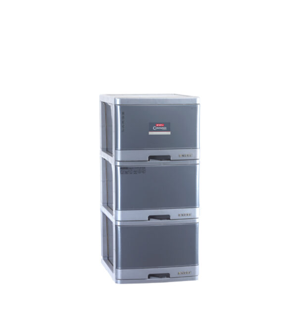 Lemari Baju Plastik 3 Susun Lion Star XC-6 Excel Container L3 (KD) Ukuran 500 x 400 x H 865 mm | Raja Plastik Indonesia