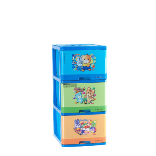 Lemari Baju Plastik 3 Susun Lion Star XC-6 Excel Container L3 (KD) Ukuran 500 x 400 x H 865 mm | Raja Plastik Indonesia