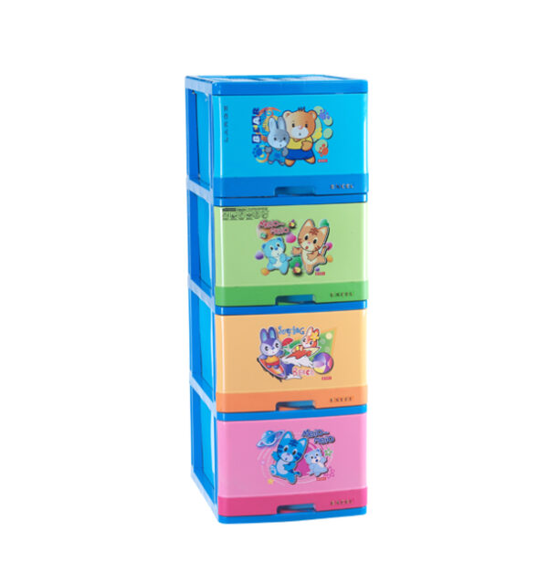 Lemari Baju Plastik 4 Susun Lion Star XC-12 Excel Container L4 (KD) Ukuran 500 x 400 x H 1140 mm | Raja Plastik Indonesia