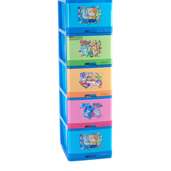 Lemari Baju Plastik 5 Susun Lion Star XC-17 Excel Container L5 (KD) Ukuran 500 x 400 x H 1415 mm | Raja Plastik Indonesia