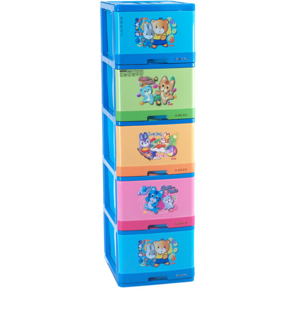 Lemari Baju Plastik 5 Susun Lion Star XC-17 Excel Container L5 (KD) Ukuran 500 x 400 x H 1415 mm | Raja Plastik Indonesia