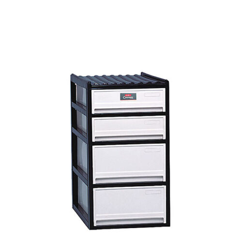 Lemari Laci Plastik 4 Susun Lion Star JC-11 Jumbo Family Container S2L2 Ukuran 740 x 440 x H 790 mm | Raja Plastik Indonesia