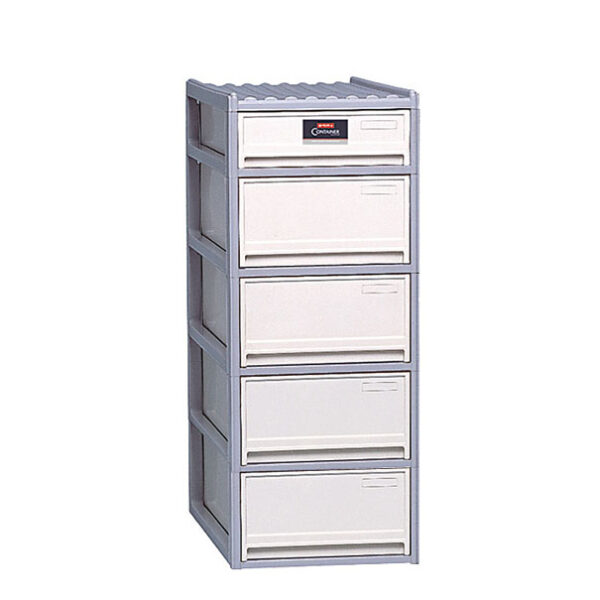 Lemari Laci Plastik 5 Susun Lion Star JC-13 Jumbo Family Container S1L4 Ukuran 740 x 440 x H 1100 mm | Minimal Order 1 Set | Jual ke Seluruh Indonesia