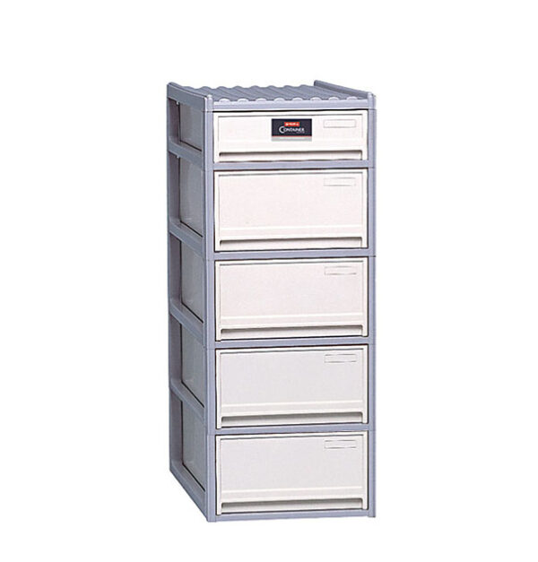 Lemari Laci Plastik 5 Susun Lion Star JC-13 Jumbo Family Container S1L4 Ukuran 740 x 440 x H 1100 mm | Minimal Order 1 Set | Jual ke Seluruh Indonesia